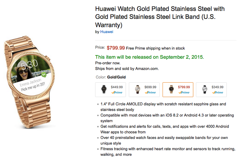 Huawei Watch Gold