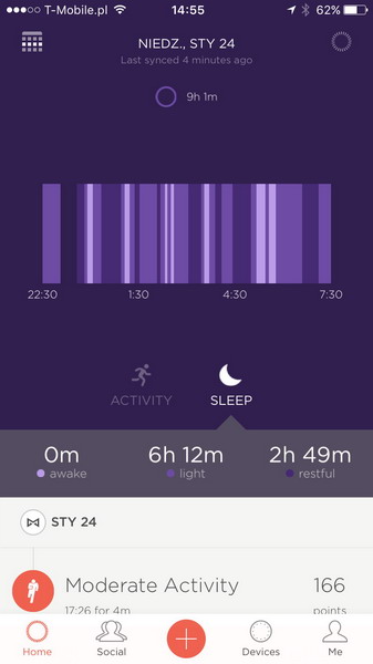 Frederique Constant Horological Smartwatch test Misfit sleep 24